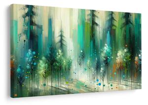 Quadro su tela – Sogno smeraldo della foresta