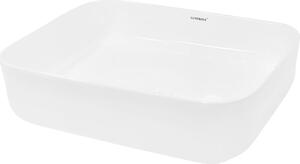 LuxeBath Lavabo Lavabo da appoggio Square, 50,5x39,5x13,5 cm, bianco, Vetroceramica