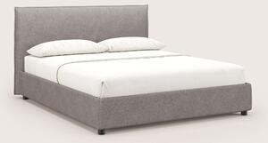 Nina letto contenitore dal design minimal in microfibra effetto pelle