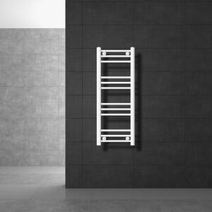 Radiatore da bagno LuxeBath - 300 x 800 mm - bianco - diritto con attacco laterale - Radiatore scaldasalviette, senza elemento riscaldante