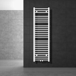 LuxeBath radiatore per bagno Sahara, 400x1500 mm, bianco, diritto con attacco centrale, senza elemento riscaldante