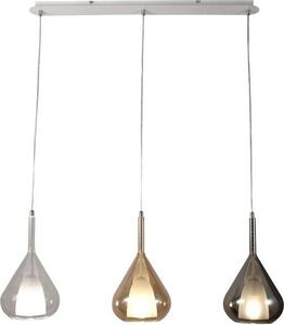Lampadario a sospensione Lila a Led in metallo e vetro borosilicato 3481-48-297 Fabas Luce