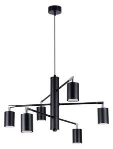 Lampadario nero in metallo Virta – Sollux