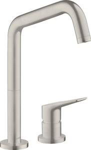 Hansgrohe Axor Citterio M Miscelatore per lavello a 2 fori in acciaio con bocca girevole