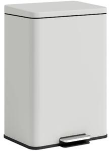 HOMCOM Pattumiera da cucina 20 L con pedale e chiusura ammortizzata, crema | Aosom Italy