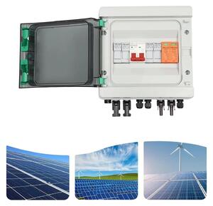 Scatola combinata solare fotovoltaica, 500 V, 32 A, 2 ingressi, 1 uscita, nera