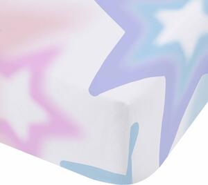 Lenzuolo con angoli per bambini bianco e rosa per letto matrimoniale 135x190 cm Ombre Stars – Catherine Lansfield