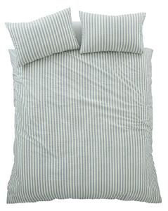 Set copripiumino e federa blu per letto singolo 135x200 cm Cotton Rich Woven Stripe – Pineapple Elephant