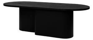Tavolino da salotto nero con piano effetto rovere 50x115 cm Looi – noo.ma
