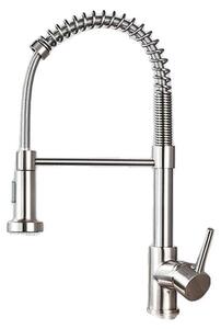 Rubinetto da cucina, montato a soffitto, orientabile a 360 gradi, nichel spazzolato A