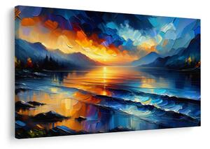 Quadro su tela – Tramonto sulle montagne