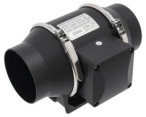 Ventilatore per condotto di scarico, circolazione dell'aria efficiente, design resistente, nero