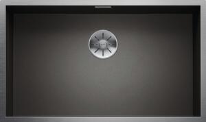 Lavello in acciaio inox Blanco ZEROX 700-U Dark Steel 440 x 740 mm 526244