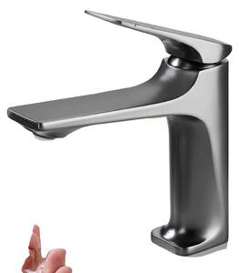 Rubinetto per lavabo, montato a soffitto, monocomando, grigio militare