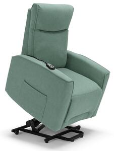 Poltrona Alzapersona Elettrica 2 motori 74x80x105 cm in Tessuto Londra Salvia