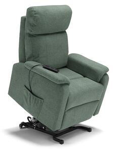 Poltrona Alzapersona Elettrica 2 motori 80x99x97 cm In Tessuto Jazz Denver Verde