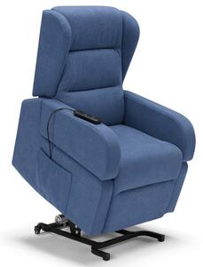 Poltrona Alzapersona Elettrica 71x79x106 cm in Tessuto Bilbao Blu