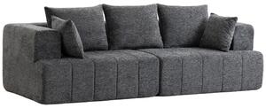HOMCOM Divano 3 posti Cloud in chenille con seduta ampia, cuscini e molle insacchettate, grigio | Aosom Italy