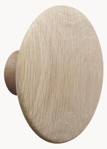 Gancio da parete in legno di quercia Dots, Ø 13 cm