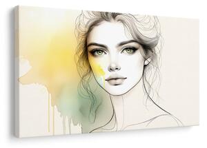 Quadro su tela – Ragazza con sguardo magico
