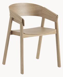 Sedia da pranzo in legno con braccioli Cover
