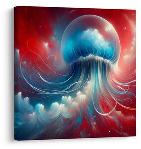 Quadro su tela – Medusa eterea tra le nuvole