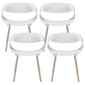 Set 4 Sedie 62x54x74 cm in Polipropilene Diletta Bianco