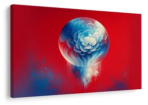 Quadro su tela – Sfera astratta tra le nuvole