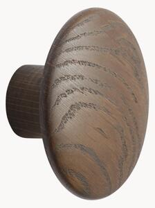 Gancio da parete in legno di quercia Dots, Ø 9 cm