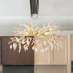 Globo Lampadario di cristallo Danna, dimmerabile, Ottone / Oro, Soggiorno / Sala da pranzo, Metallo, Lampadario di cristallo