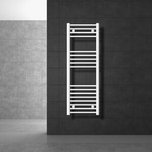 LuxeBath radiatore per bagno Sahara, 400x1200 mm, bianco, diritto con attacco laterale, senza elemento riscaldante