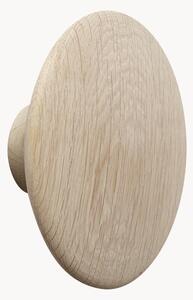 Gancio da parete in legno di quercia Dots, Ø 17 cm