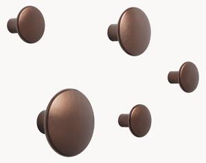Set di 5 ganci da parete in alluminio Dots