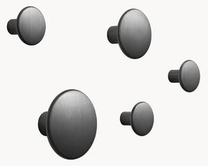 Set di 5 ganci da parete in alluminio Dots