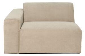 Modulo divano in velluto a coste beige (angolo sinistro) Sting - Scandic