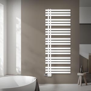 Radiatore da bagno LuxeBath Design, 600x1600 mm, bianco, set di collegamento termostatico ad angolo universale e passante, senza elemento riscaldante