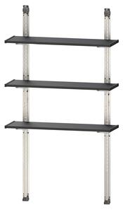 Scaffalatura 3 Ripiani per Casetta da Giardino 97x30 cm Altezza Regolabile Struttura in Metallo Keter Shelving Kit 100