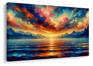 Quadro su tela – Tramonto sull'oceano
