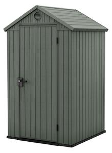 Casetta da Giardino Porta Attrezzi 125,8x117x205 cmin Evotech+ Keter Darwin 4x4 Verde