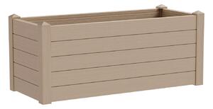 Fioriera da Giardino 100x42x40 cm in Polipropilene Trama 002 Almond Mandorla