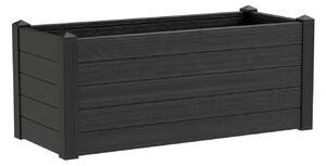 Fioriera da Giardino 100x42x40 cm in Polipropilene Trama 002 Ash Antracite