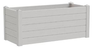 Fioriera da Giardino 100x42x40 cm in Polipropilene Trama 002 Snow Bianco Neve