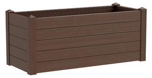 Fioriera da Giardino 100x42x40 cm in Polipropilene Trama 002 Moka Marrone Scuro
