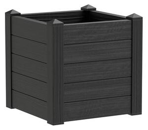 Fioriera da Giardino 42x42x40 cm in Polipropilene Trama 001 Ash Antracite