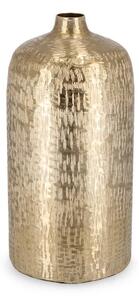 Bottiglia Decorativa Ø18,5x38 cm in Metallo Lathe Oro