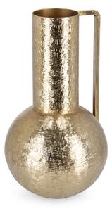 Bottiglia Decorativa Ø20,5x37 cm in Metallo Lathe Oro