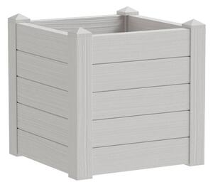 Fioriera da Giardino 42x42x40 cm in Polipropilene Trama 001 Snow Bianco Neve