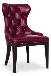 Sedia Cosmo in Pelle Primo Fiore Premium - Struttura Legno Massello - Design Iconico