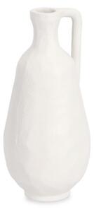 Bottiglia Decorativa Ø10x23 cm in Metallo Hisar Bianca