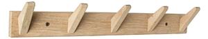 Appendiabiti a Muro 5 Ganci 57x9 cm in Legno Daiki Natural